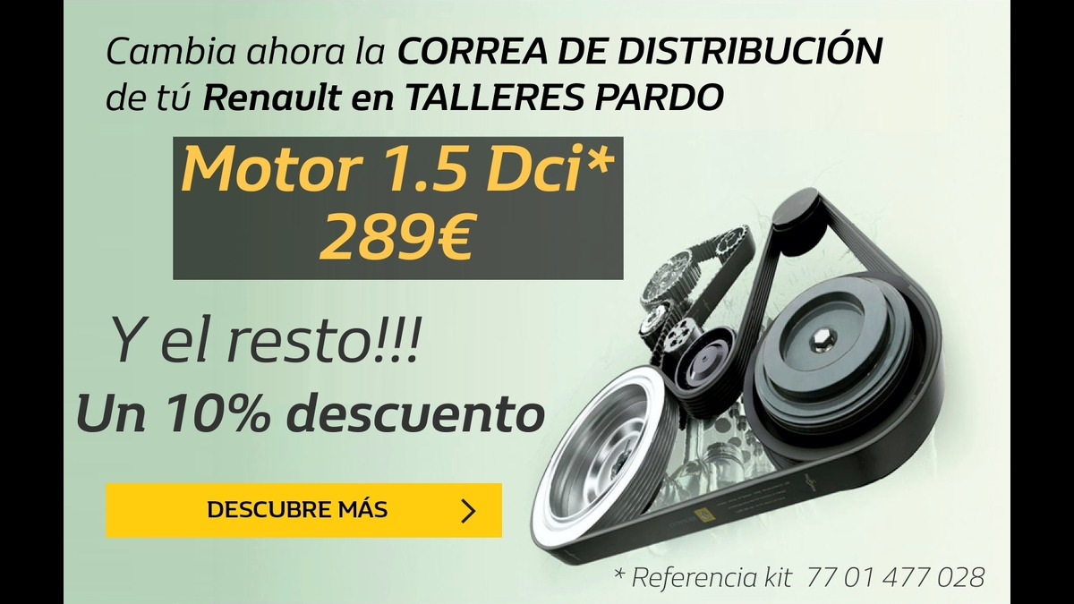 10% de descuento en tu correa de distribución